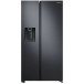 SAMSUNG 617L Side by Side Fridge, Non-plumbed Water & Ice dispenser, Gentle Black RS64R5311B4