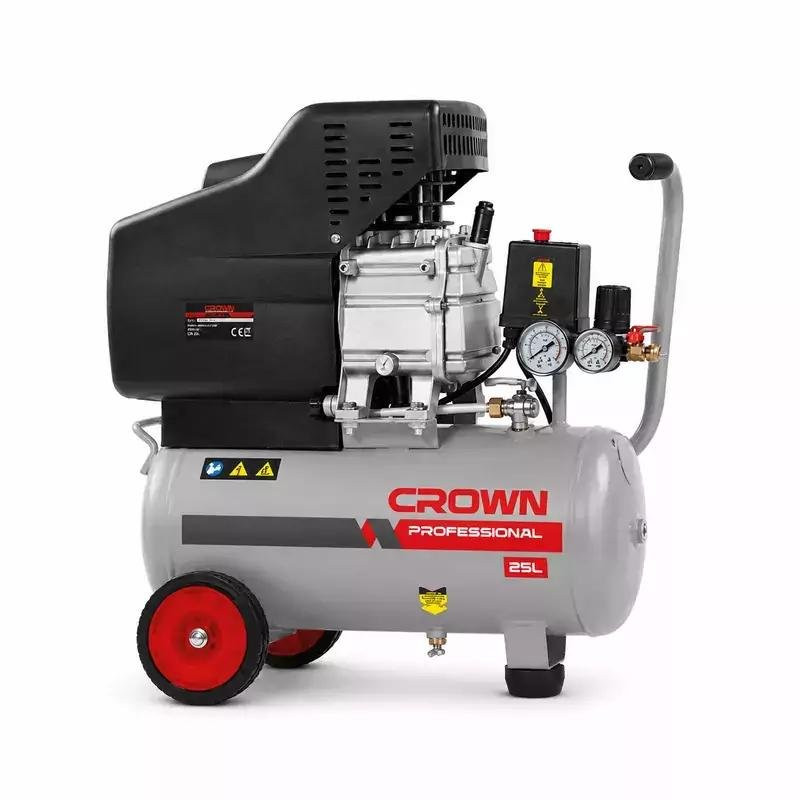 Crown Professional 25L Air Compressor Portable Electric Air Compressor for Workshop Construction and General Pneumatic Use