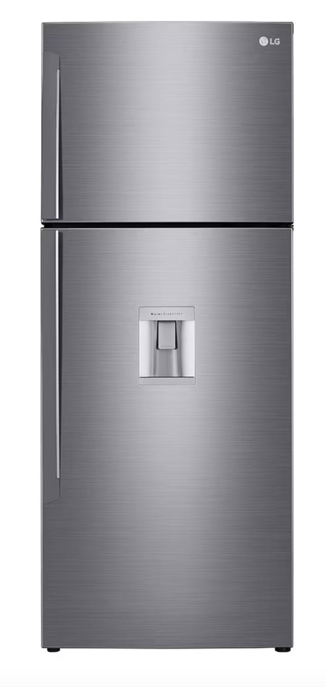 LG  438L Double Door Top Mount Freezer Fridge, - Smart Inverter Compressor, Water Dispenser, LinearCooling™ GL-T652HLCM