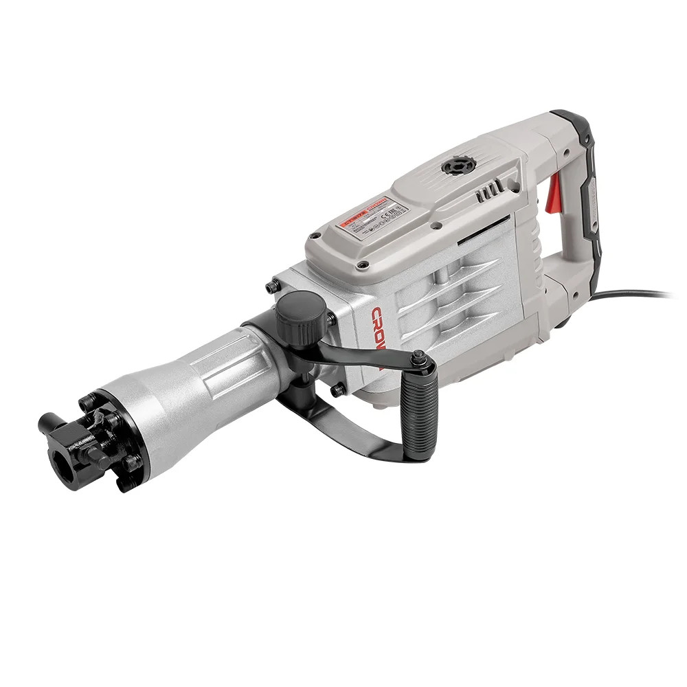 CROWN CT18172 BMC Demolition Hammer HEX 30, 1600W, 45J Impact Energy, 1850 BPM, Heavy-Duty Concrete & Brick Chipping Tool