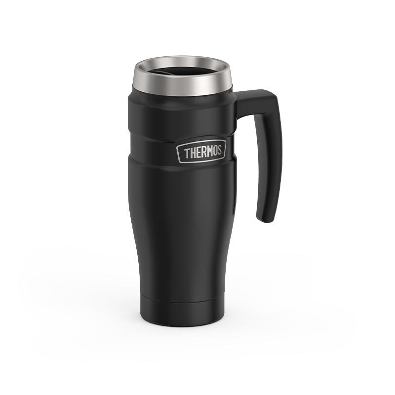 Thermos Travel Mug Matte 470ml Black Stanless Steel Vacuum Insulation SK1000BK