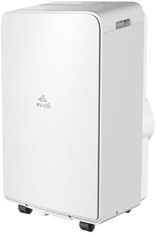 Evvoli Portable Powerful Cooling 12000 BTU Air Conditioner With 24 Hours Timer- EVPR 12K PO, White