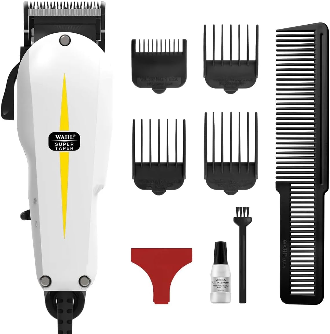 Wahl Professional Super Taper Hair Clippers  08466 – 216 – White/Yellow