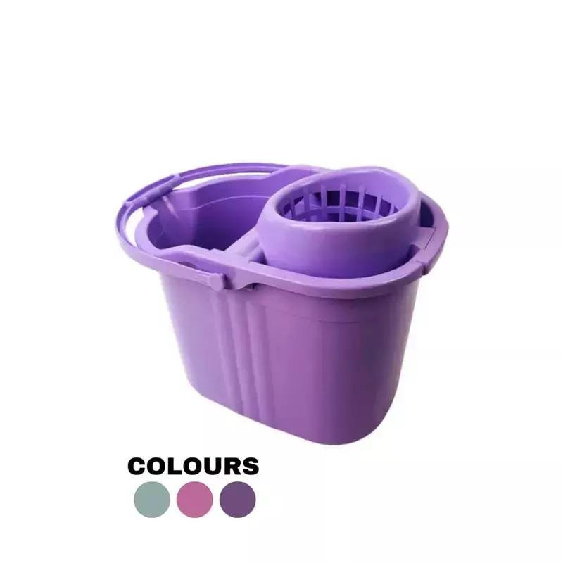 Generic Square Bucket With Wringer & Handle Multi Color Plastic S.BUCK
