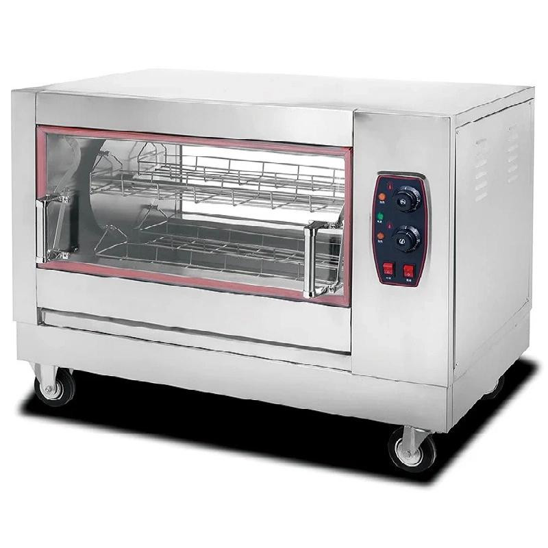Commercial Electric Chicken Rotisserie 4-Basket, 6.2kW High-Output Commercial Roaster, Industrial Stainless Steel Poultry Oven – HEJ-268