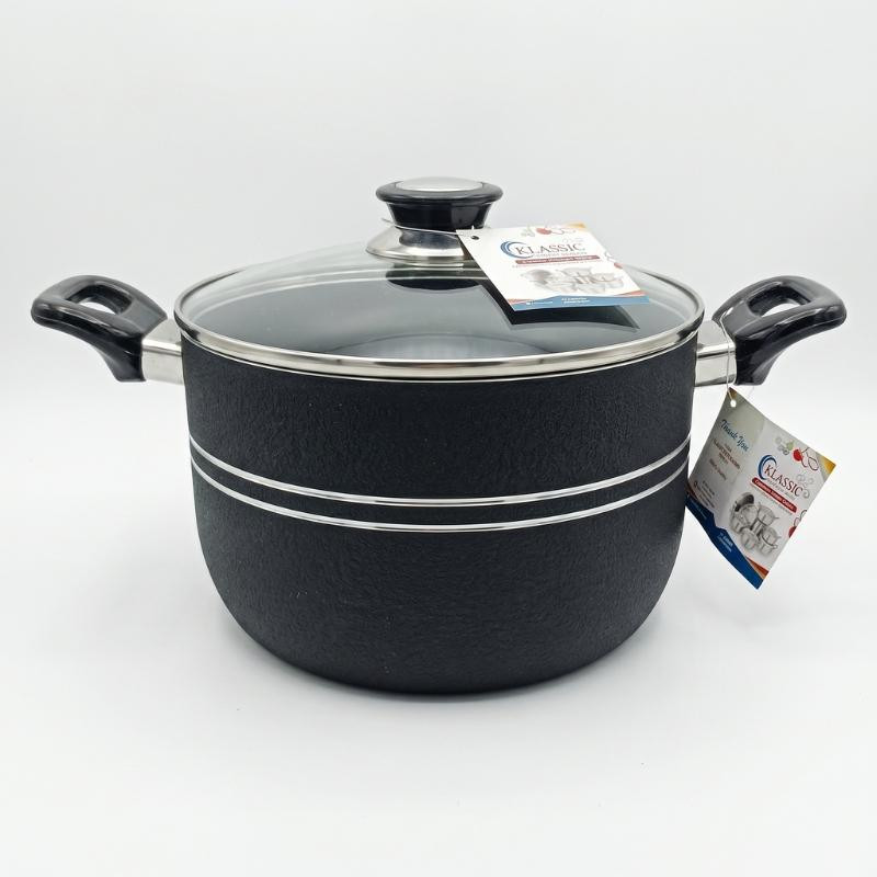 Klassic Saucepan Set 24cm, 26cm, 28cm, Frying Pan 28cm, Kitchen Tool Set 1003 (Pack of 5)
