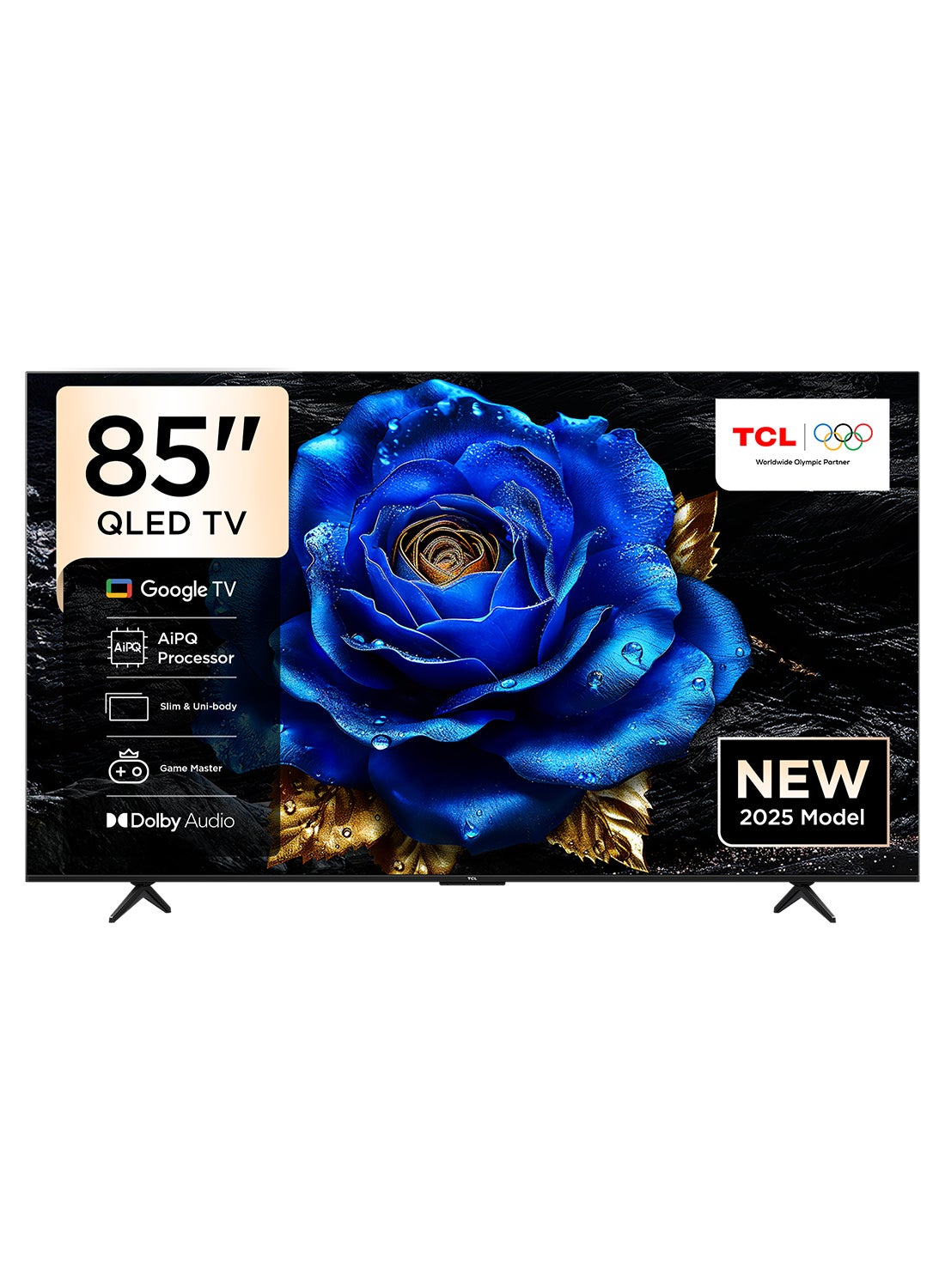 TCL 85 Inch QLED 4K HDR TV, Smart TV with Dolby Vision & Atmos, HDR10+, Netflix, Youtube 2025 New Model 85T6C