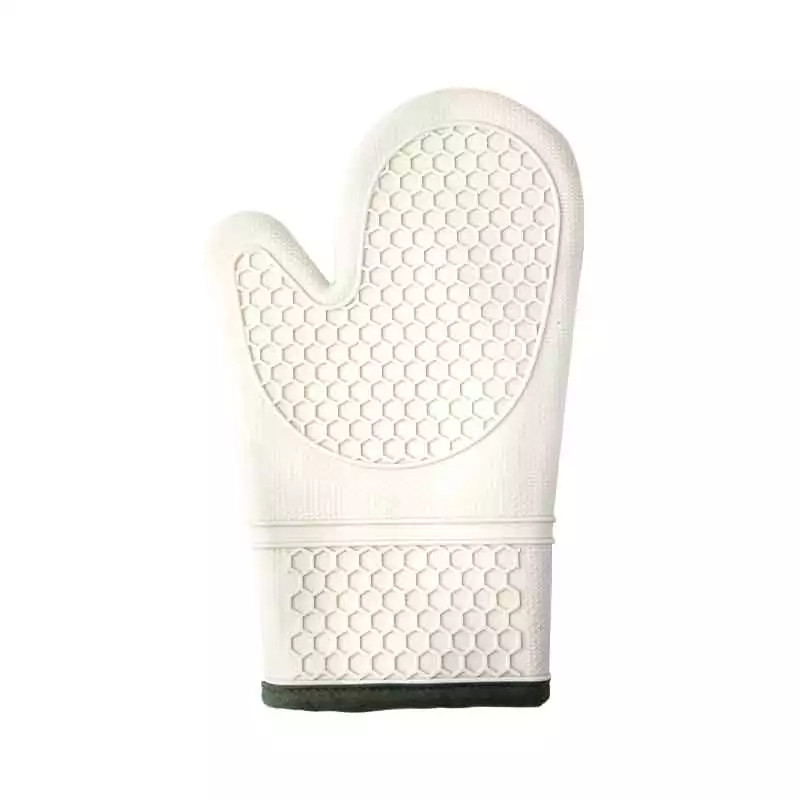 Decakila Silicone FDA Oven Mitts Thickened Oven Gloves 500°F / 250°C Heat Resistance Linen Thermal Insulation Silicone Oven Mitts Thick for Safe Cooking, Baking KMTT056W