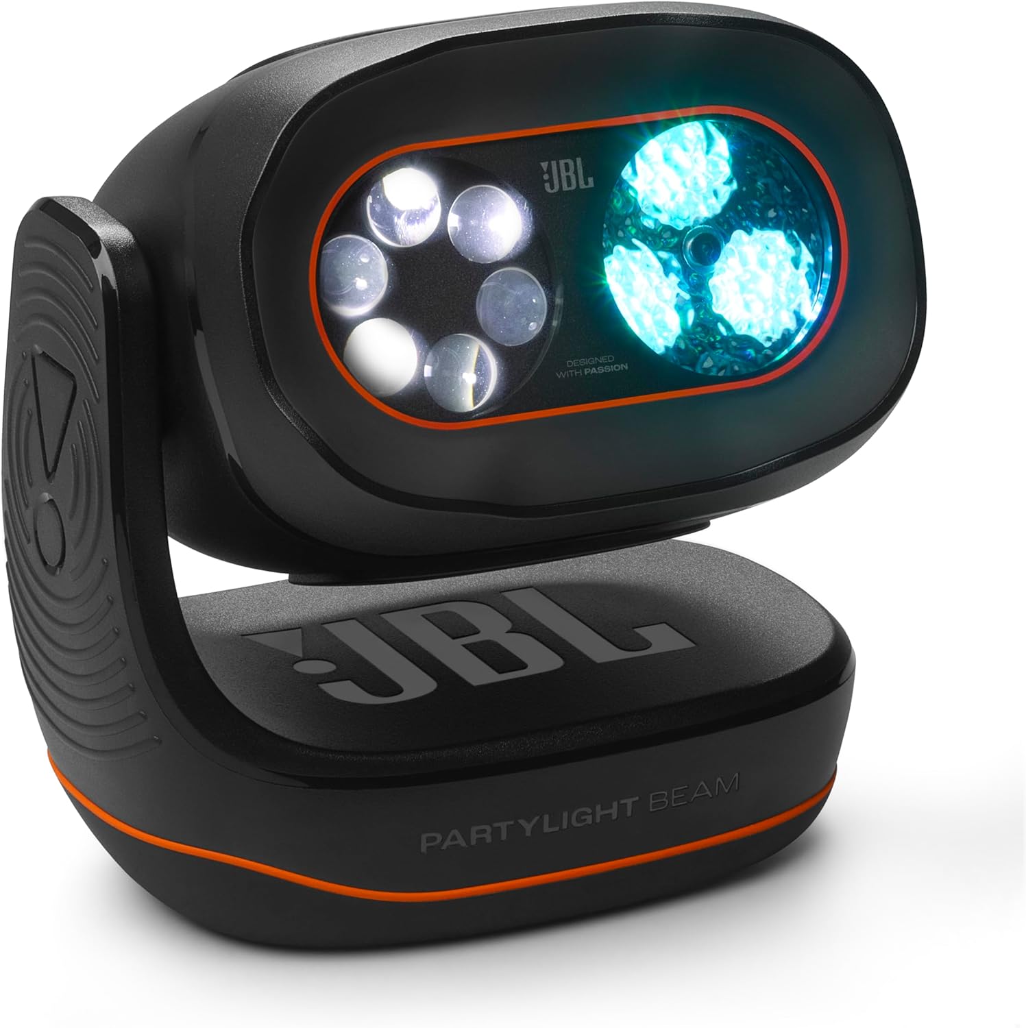 JBL PARTYLIGHT Beam - Bluetooth Projection Party Light, Take Your Party to The Next Level with Room-Filling choreographed lightshow, Match Your Energy