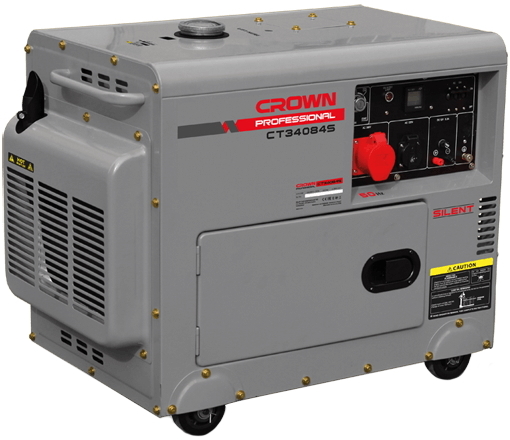 Crown CT34084S 5.5kW Diesel Generator with Electric Start, AVR & ATS Compatibility