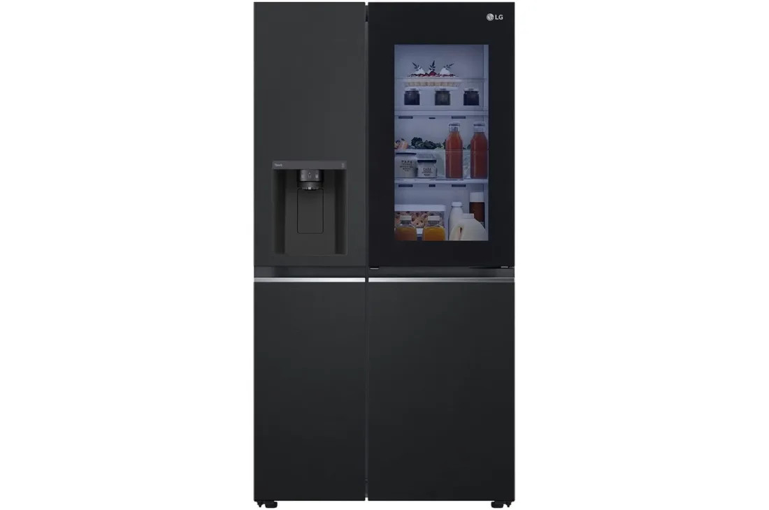 LG 635L Side-by-Side Refrigerator, size 22.4 cubic feet, Smart Inverter Compressor system, WiFi,  GC-X257SQZW, Black