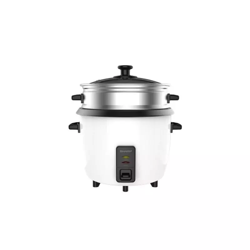 Sharp Rice Cooker 1L 400W with Food Steamer, Non-Stick Coated Aluminum Inner Pot KS-H108G-W3 (2pcs/Carton)