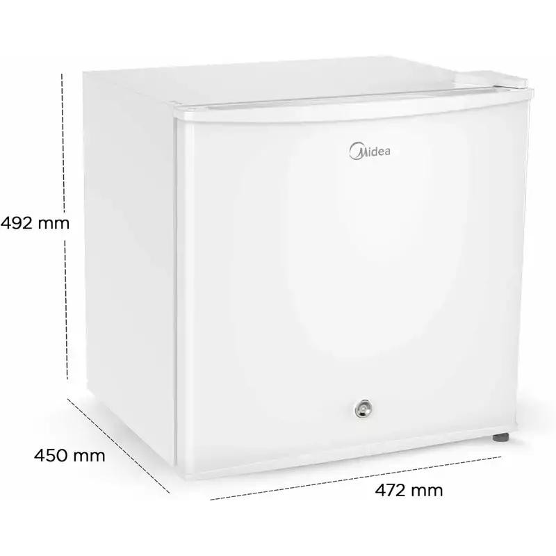 Midea Free Standing Single Door Refrigerator, 86L, White, Smart Design, Lock, MDRD86FGE01