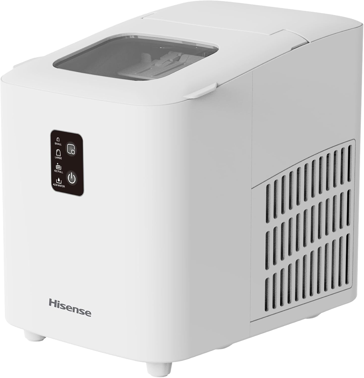 Hisense Ice Maker 12KG, Automatic ice making, Portable and compact, Fast ice making, 2 sizesice cubes, Transparent view window, Self-cleaning, ICM1264