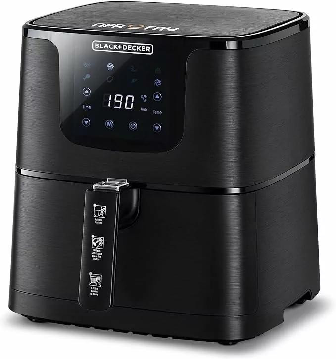 Black and Decker Air Fryer 4.3L Capacity, Rapid Air Technology, Compact Design AF700-B5