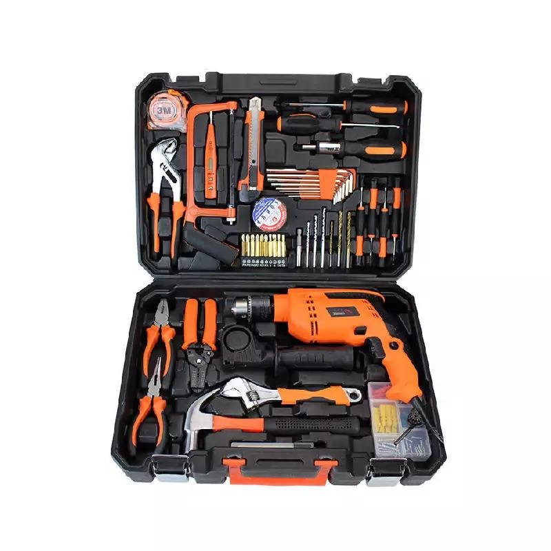 102pcs Household Repair Hand Tools & Electric Drill Kit
