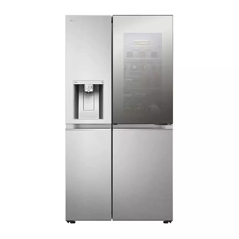 LG 635L Side by Side Side-by-Side Fridge with Mirror InstaView Door-in-Door & UVnano Water Dispenser, Noble Steel - GC-X267MSEW