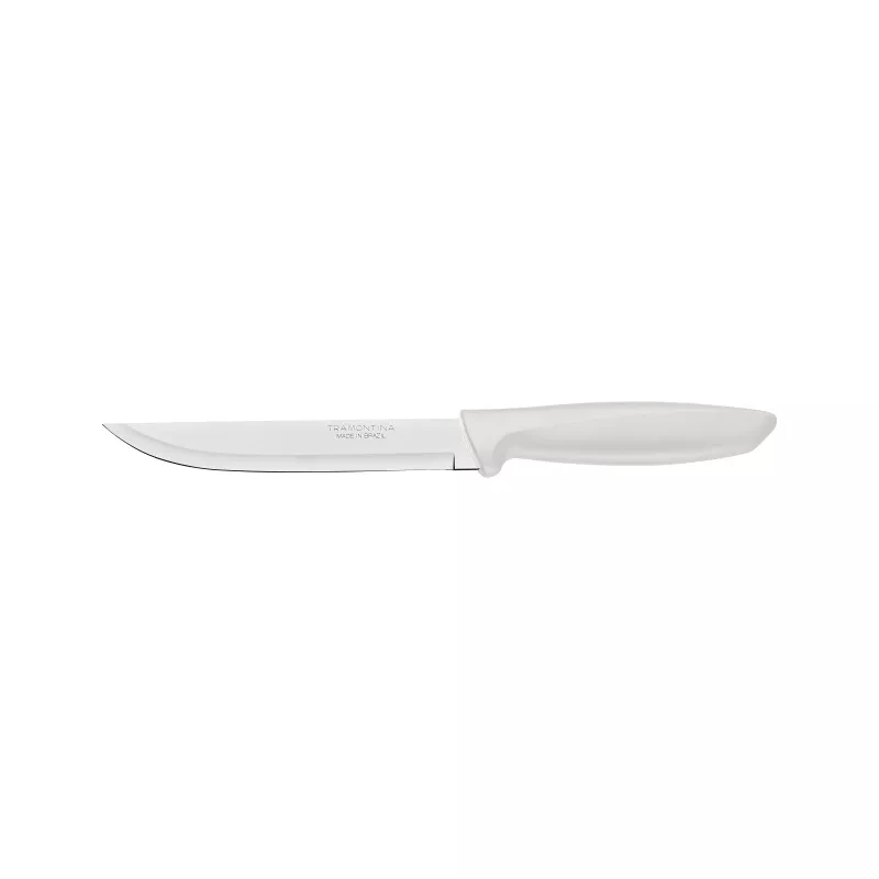 Tramontina Plenus Kitchen Knife 6" Stainless Steel Blade and Off White Polypropylene Handle 23423/136