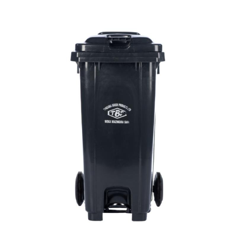 TBP Dustbin 120L with Two Wheels & Metal Pedal TBP-120U-RED/YELLOW