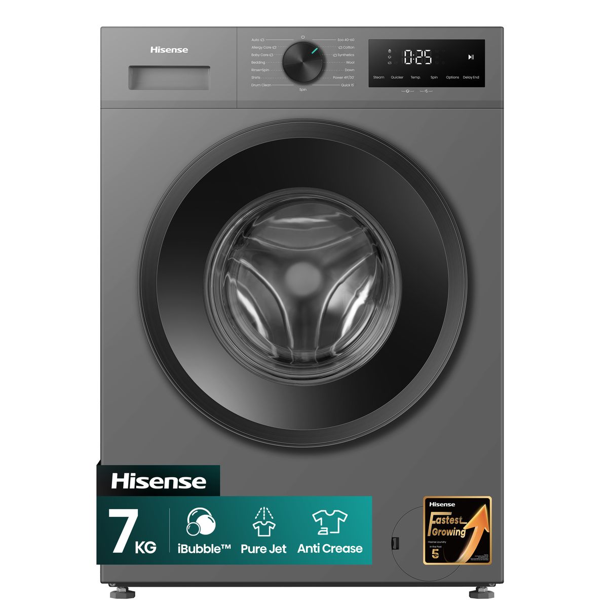 Hisense 7Kg Front Loading Washing Machine with Automix Dispenser & Pure Jet WF1I7022BT