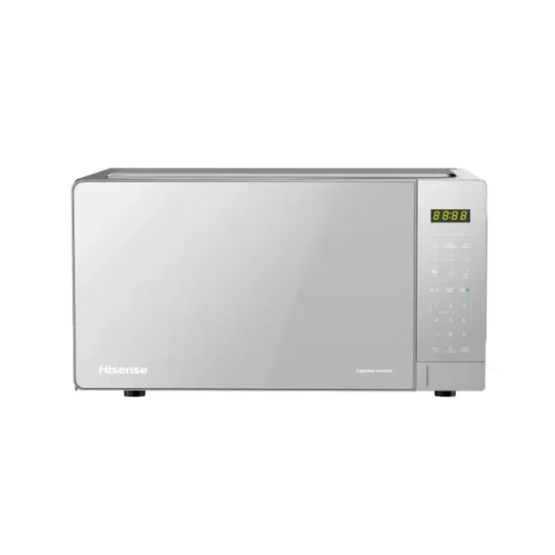 Hisense Digital Microwave Oven 20L 700W with Child Safety Lock, Push Button, Mirror Silver H20MOMS15