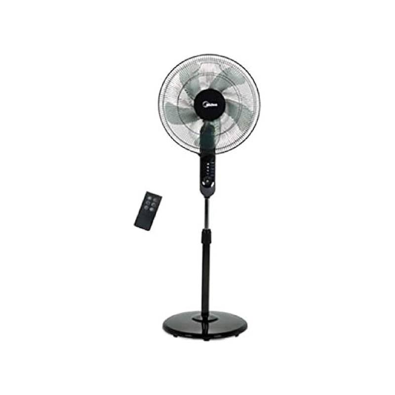 Midea Stand Fan 16", Remote Control, Adjustable Height, Black FS40-15FR