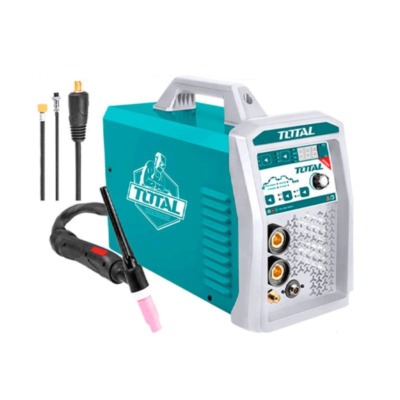 Total Welding Machine Inverter AC/DC TIG MMA 5.72kVA/4.58kW 1~220-240V for Carbon Steel, Alloy Steel, Stainless Steel, Aluminum, Aluminum Alloy TIGACDC2001