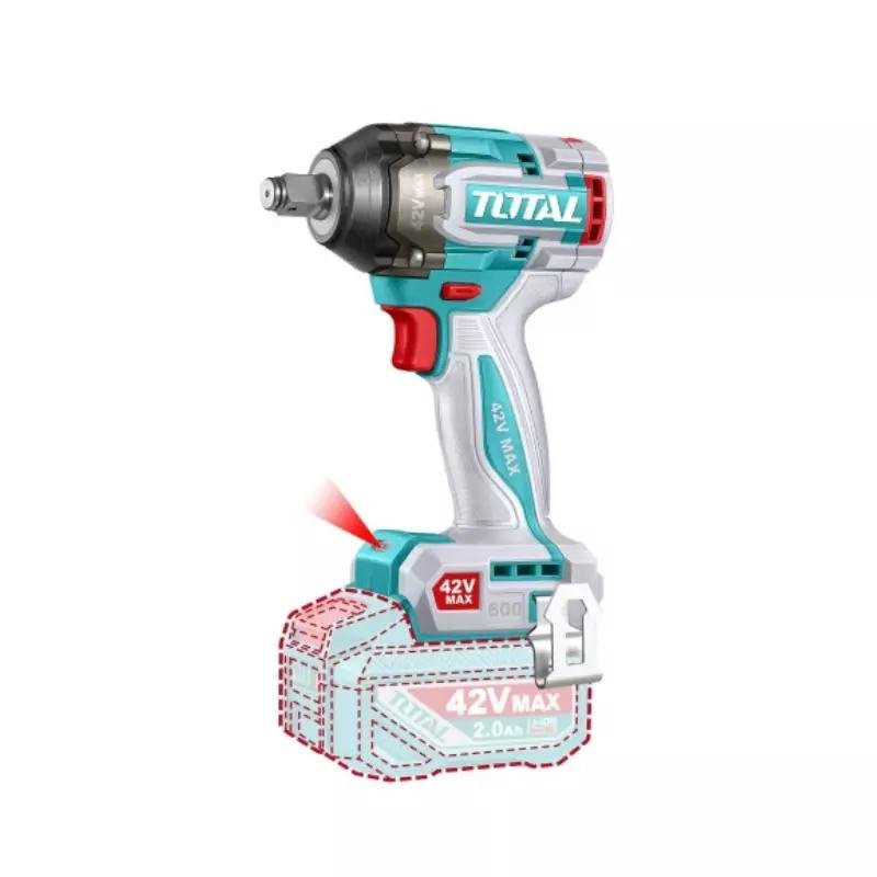 Total Cordless Impact Wrench 42V with Brushless Motor, Battery & Charger TIWLI42602