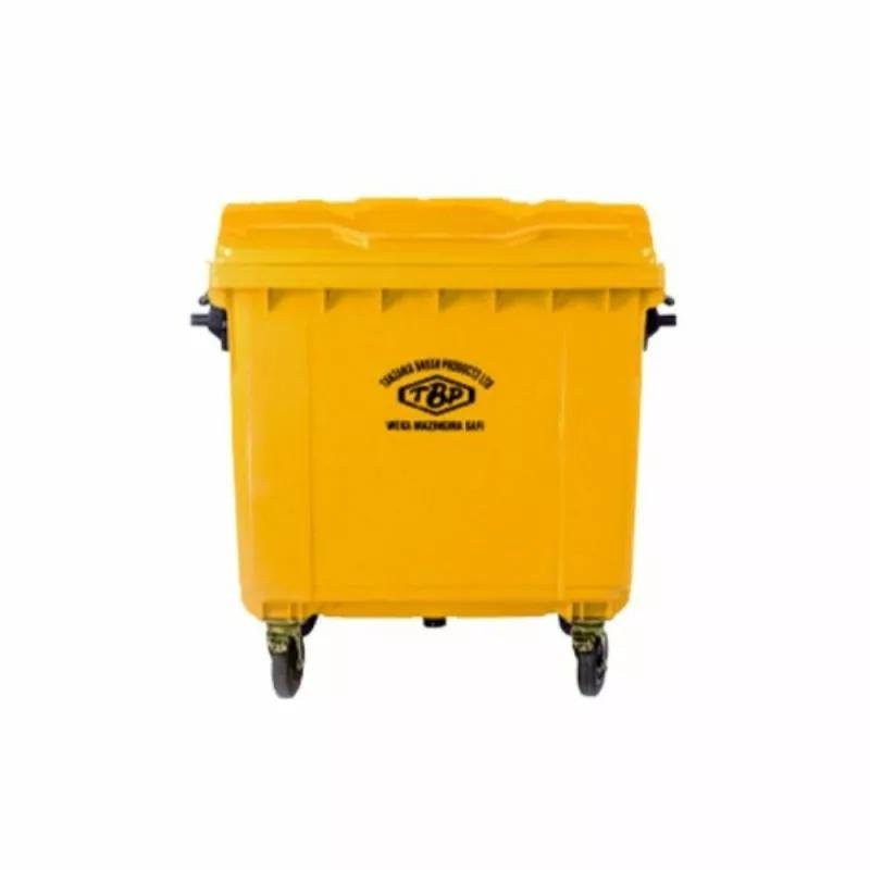 TBP Dustbin 1100L with Four Wheels without Pedal TBP-1100A-RED/YELLOW