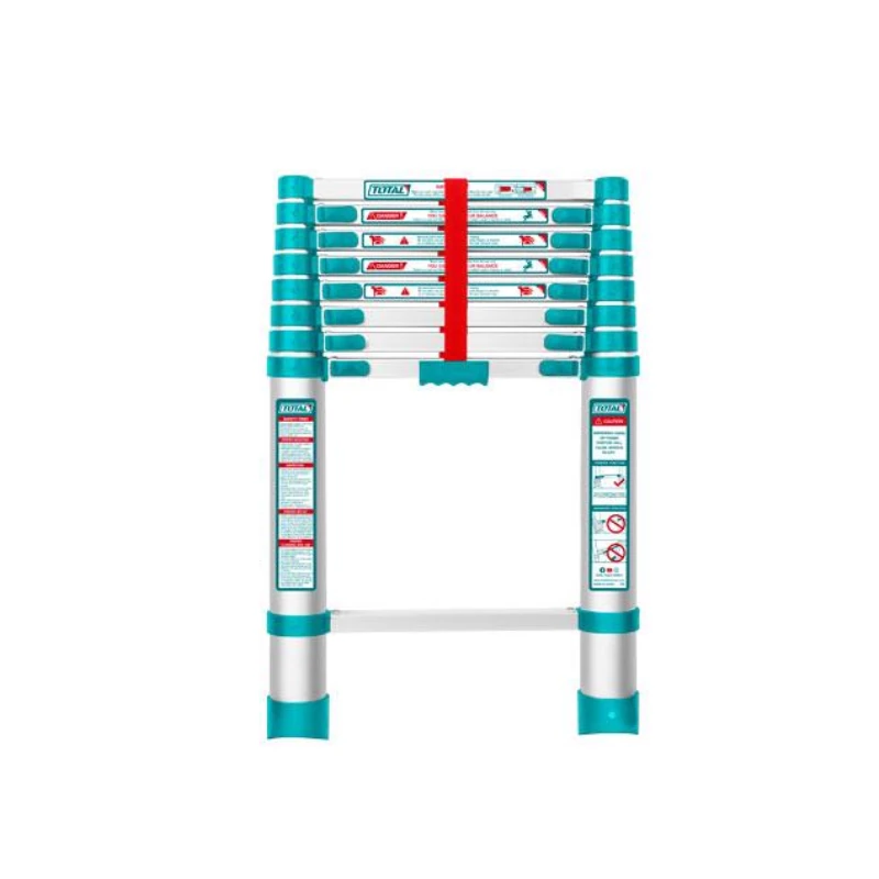 Total Telescopic Ladder with 8 Steps, Aluminium Body, Easy Carry THLAD08081