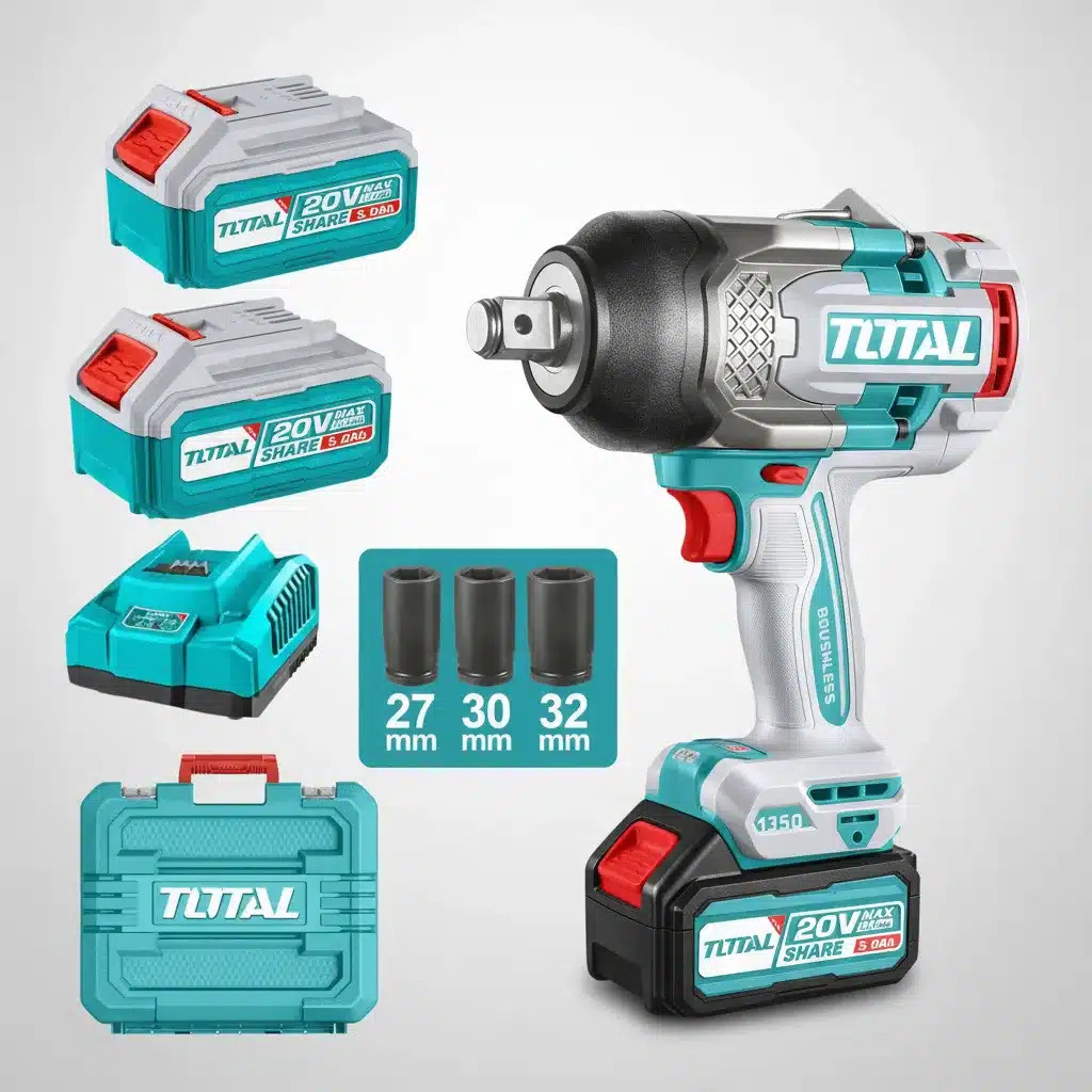 TOTAL Cordless Impact Wrench 3/4″ x 1350Nm TIWLI20135