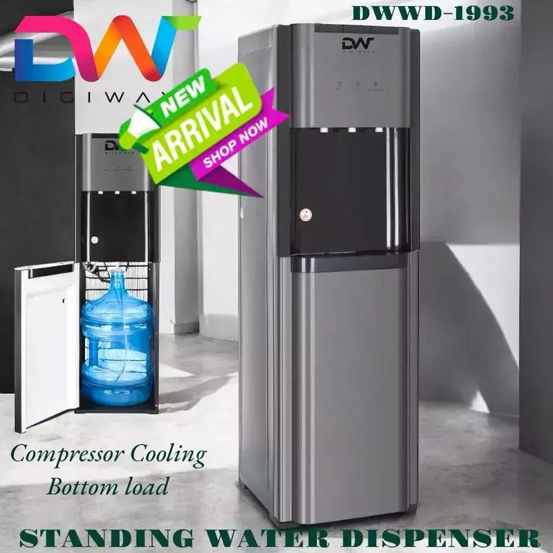 Digiwave Water Dispenser DW-WD1993 – Bottom Load 3-Tap Dispenser with Hot, Cold & Normal Water, Compressor Cooling & Steel Tank