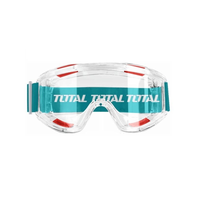 Total Safety Goggles Clear with Unique Air Hole Design, 180° View TSP309