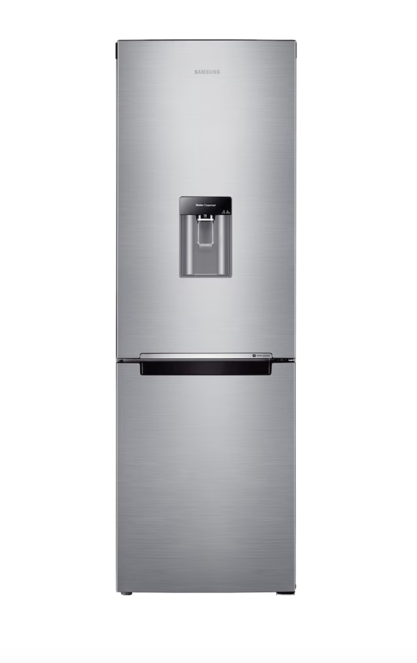 Samsung 303L Bottom Freezer Refrigerator – Water Dispenser, No Frost, Fresh Zone & Digital Inverter – Silver, RB30J3611SA