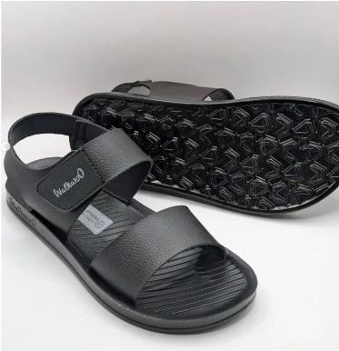 Walkaroo Men's Casual Open Sandals Anti-Slip Outsole (WTG5805) - Black / Size 41