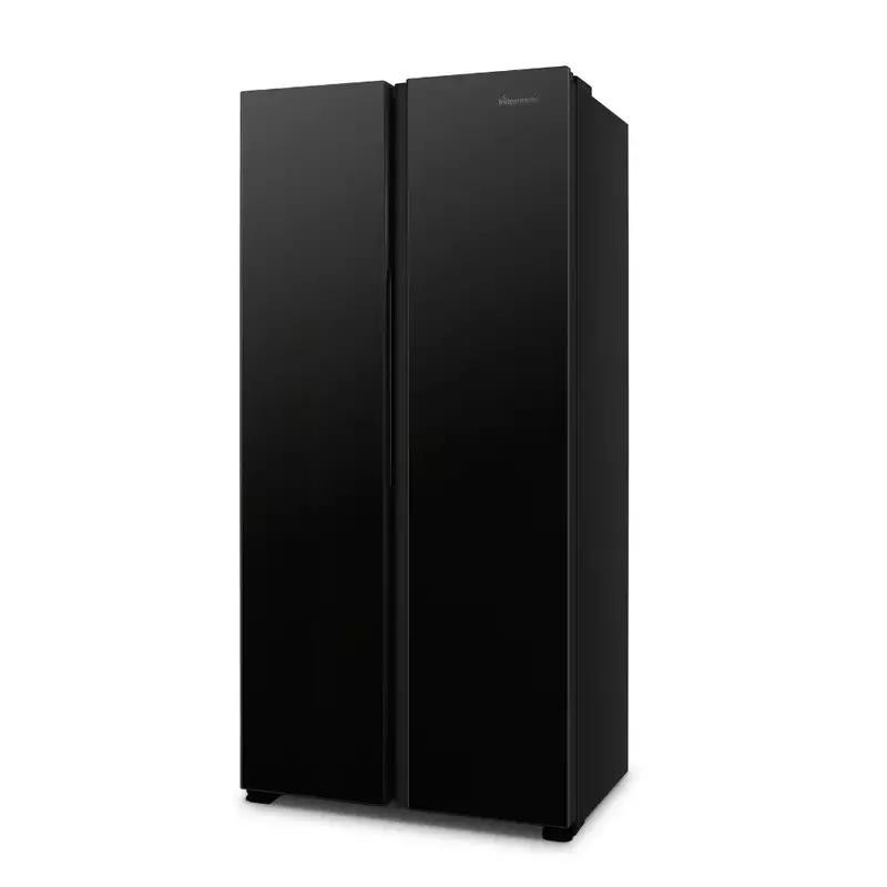 Hisense slim Side By Side Fridge 468L, Multi Air Flow, Total Noe Frost, Super Freeze Black RS3N428NAB