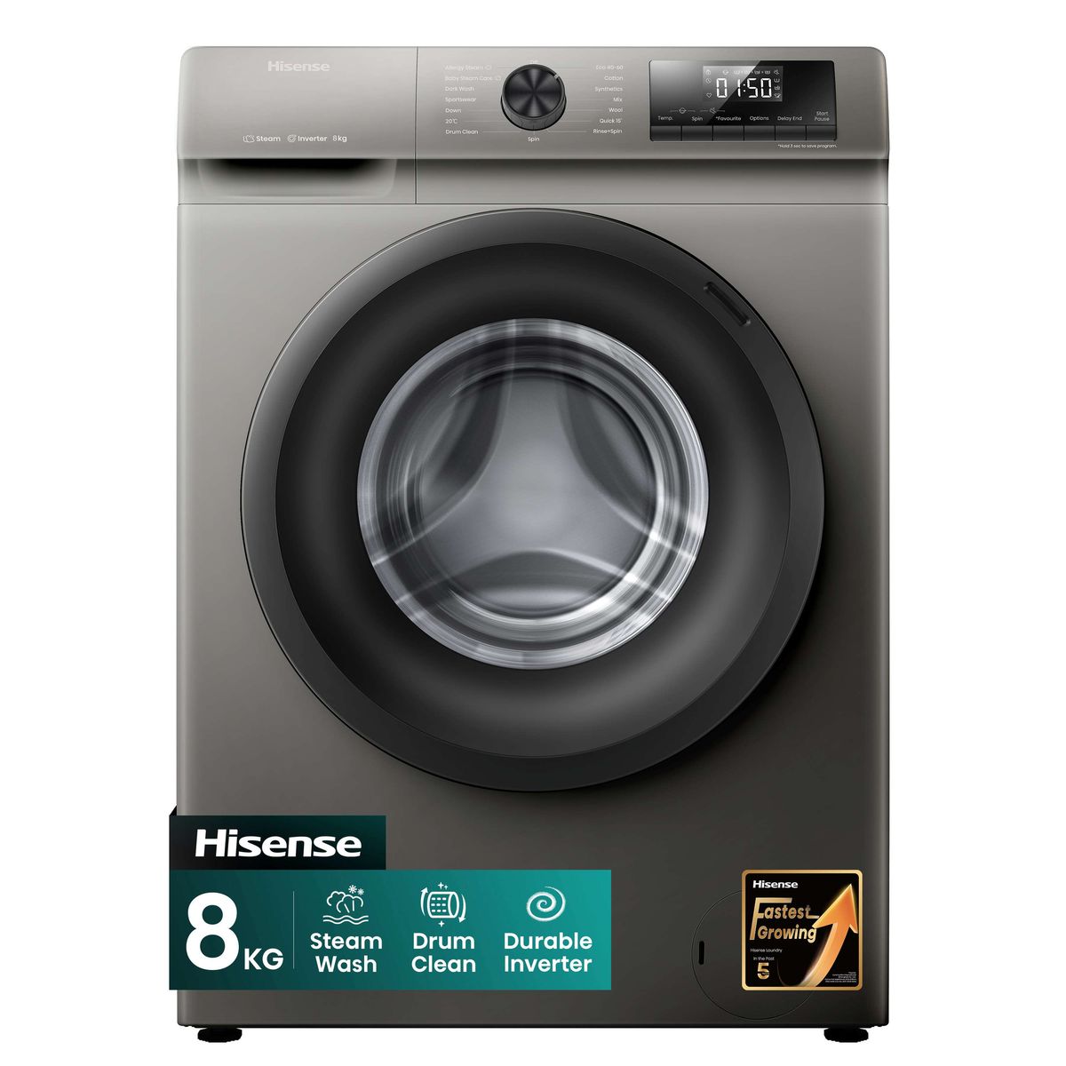 Hisense 8Kg Front Loading Washing Machine with Automix Dispenser & Pure Jet WF1I8022BT