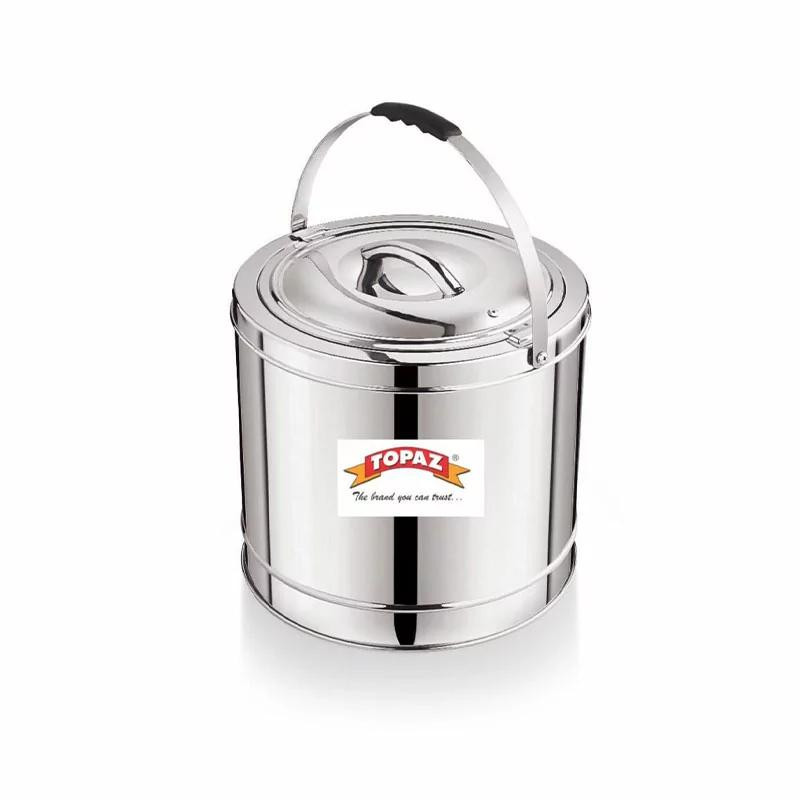 Topaz Tall Hotpot 10L Stainless Steel TH10 Thermo Container Insulated Stainless Steel Casserole Insulated Food Warmer Perfect for your Dining Table