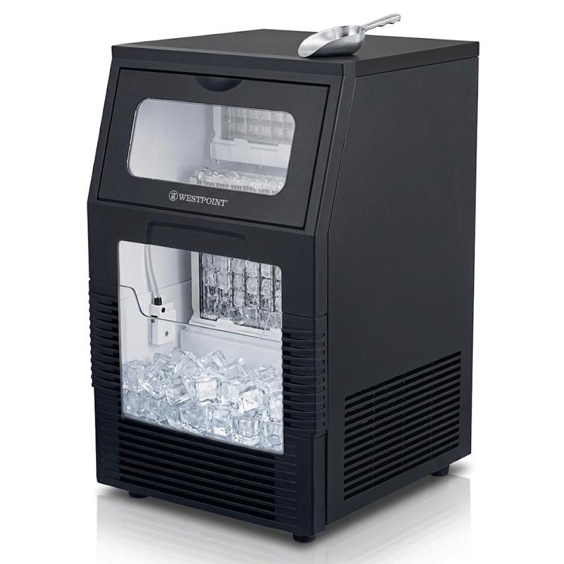 Westpoint Ice Maker Machine 30KG/24HRS with Fast Ice Production, Large Capacity & Portable Commercial Ice Cube Design WICH 3025.FI