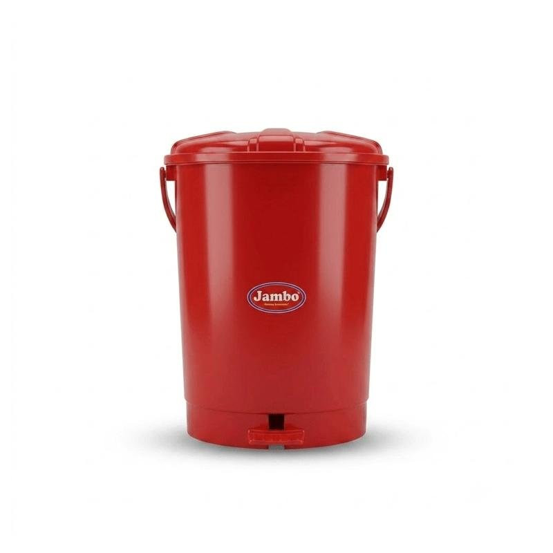Jambo 12L Square Pedal Dustbin Durable Plastic Waste Bin with Foot Pedal Soft-Close Lid J12L