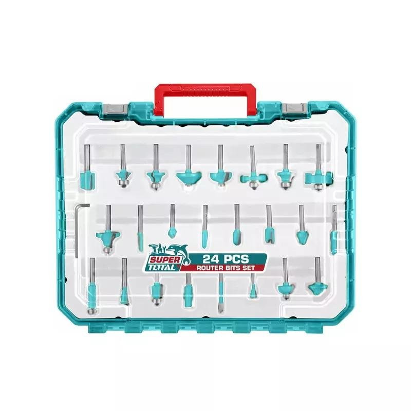 Total Router Bits 6mm 24pcs Set TACSR12406