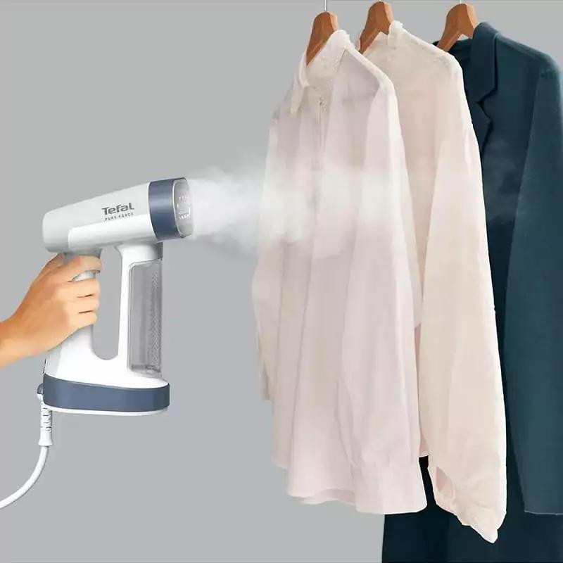 Tefal 2-in-1 Garment Steamer 1800W with Ceramic Soleplate, 35g/min Steam Output, 90g/min Boost Steam & LED Display DT8722G0