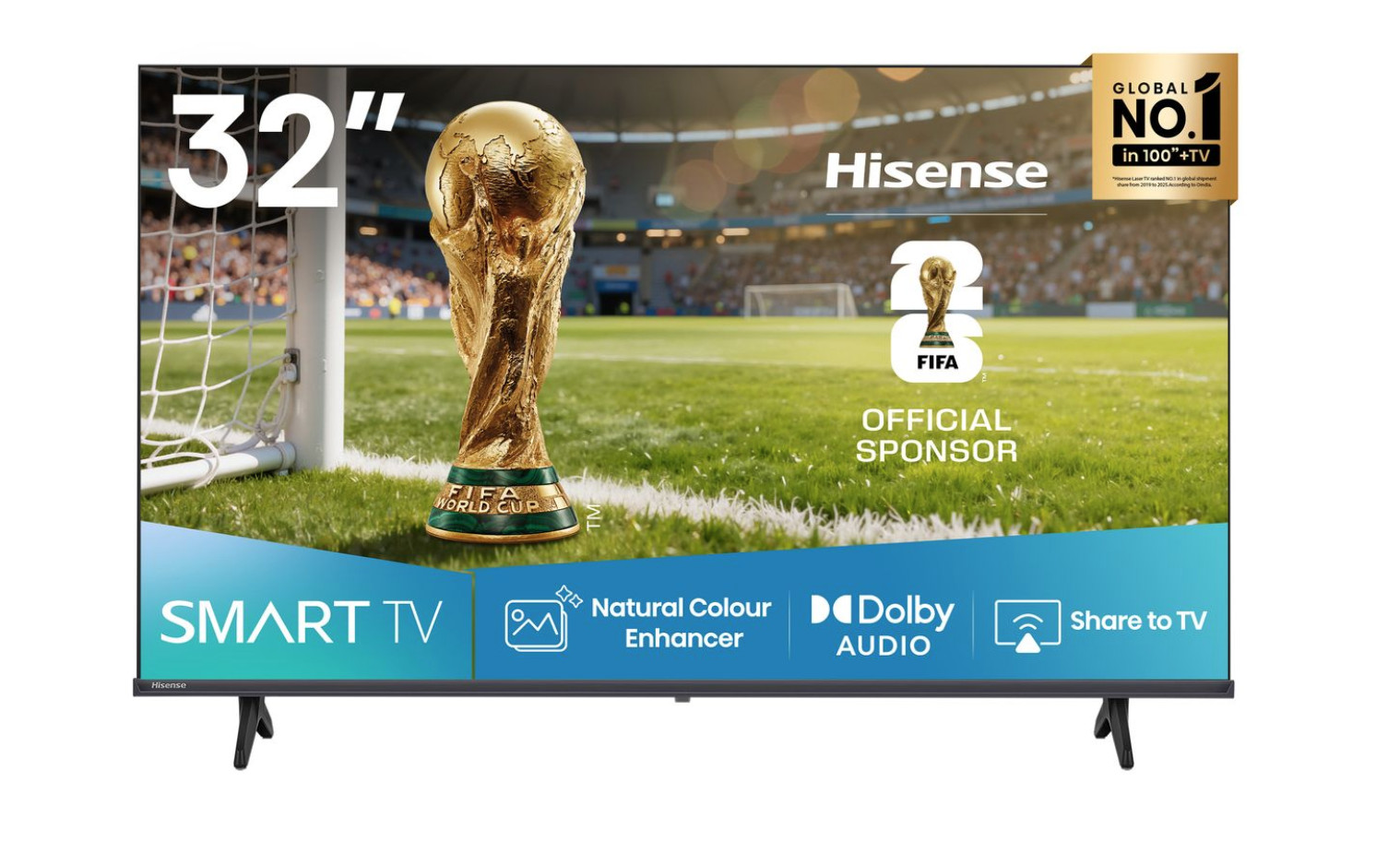 Hisense 32 Inch A4 Series HD Smart TV with Netflix, Youtube 32A4Q (2026 Model)