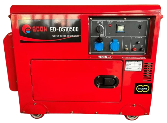 Edon 7500W Silent Diesel Generator, 4-stroke, single-cylinder, air-cooled ED-DS10500