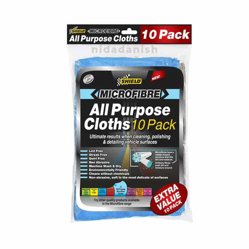 Shield-Auto Microfibre All Purpose Clothes 10 Pack SH388