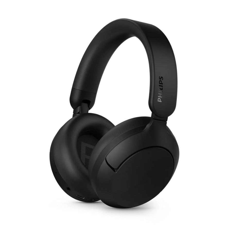 Philips TAH6000BK/97 Over-Ear Wireless Headphones, 80 Hours Playtime, Adaptive ANC, Bluetooth 6.0, 40mm Drivers, Hi-Res Audio, Black