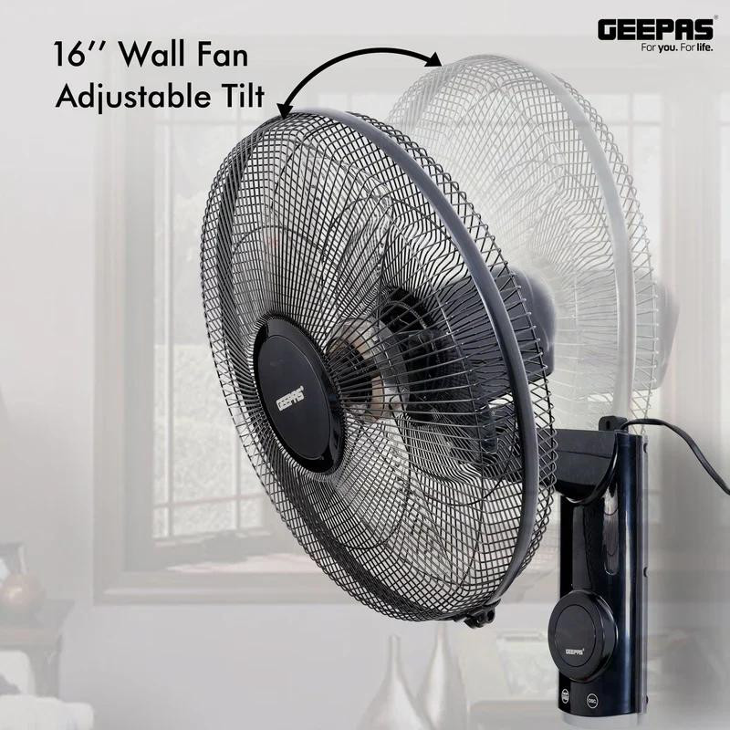 Geepas Wall Fan with Remote Control 16", 3 Speed, 60W, GF9479