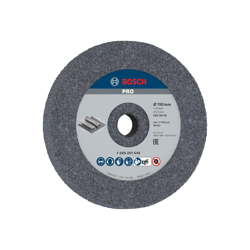 Bosch Professional Bench Grinding Wheel 150mm, 24 Grit 1609201649 (Pack of 4 Pcs)