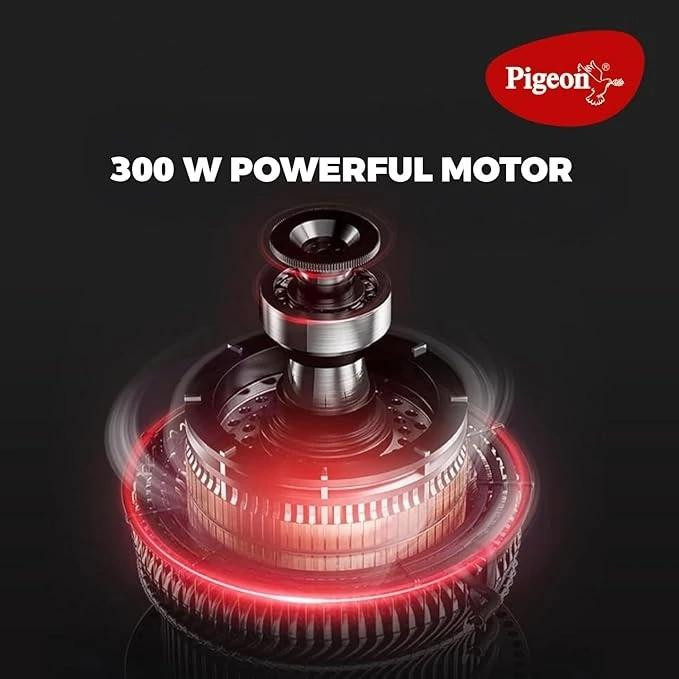 Pigeon Electric Chopper 300W Rapid 300ml, Portable with 4 Stainless Steel Blades for Effortlessly Chopping Vegetables and Fruits 19004504