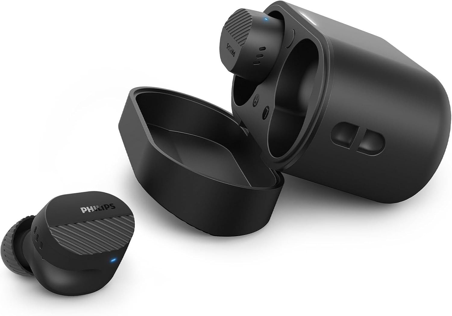 PHILIPS TAT5000BK Noise Cancelling True Wireless In Ear Bluetooth Headphones - Dynamic bass, Pocket-sized charging case, 40 hours playtime, Clear calls, Ideal for Commuting And Exercise - Black